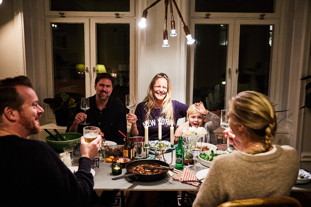 Cooking with friends in Stockholm