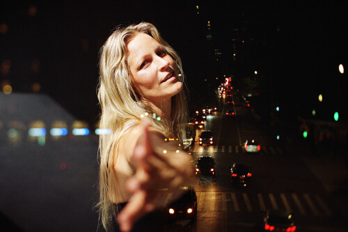 Analogue tripple exposure Yoga portraits of Camilla Ahlqvist. NYC